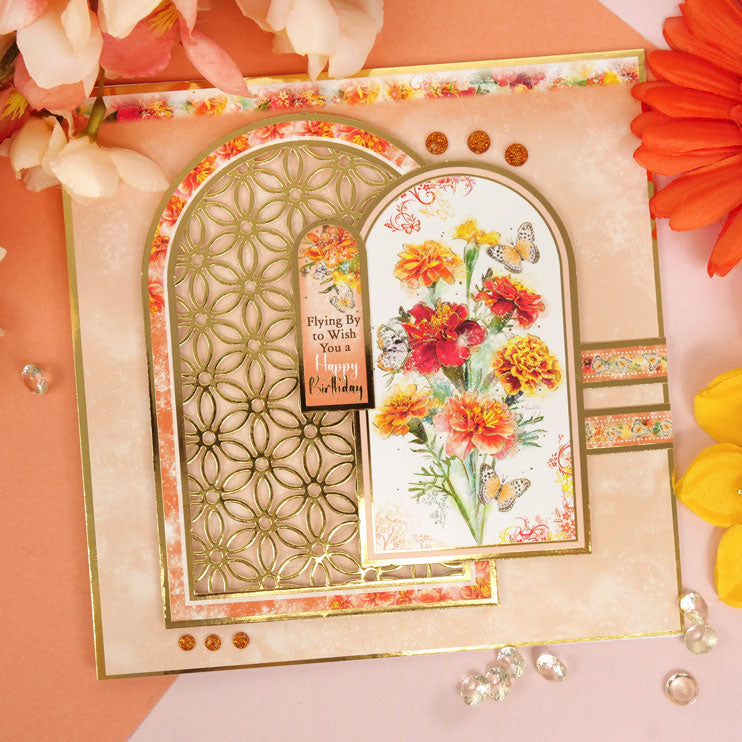 Moonstone Dies - Flower Trellis Background Panel-3