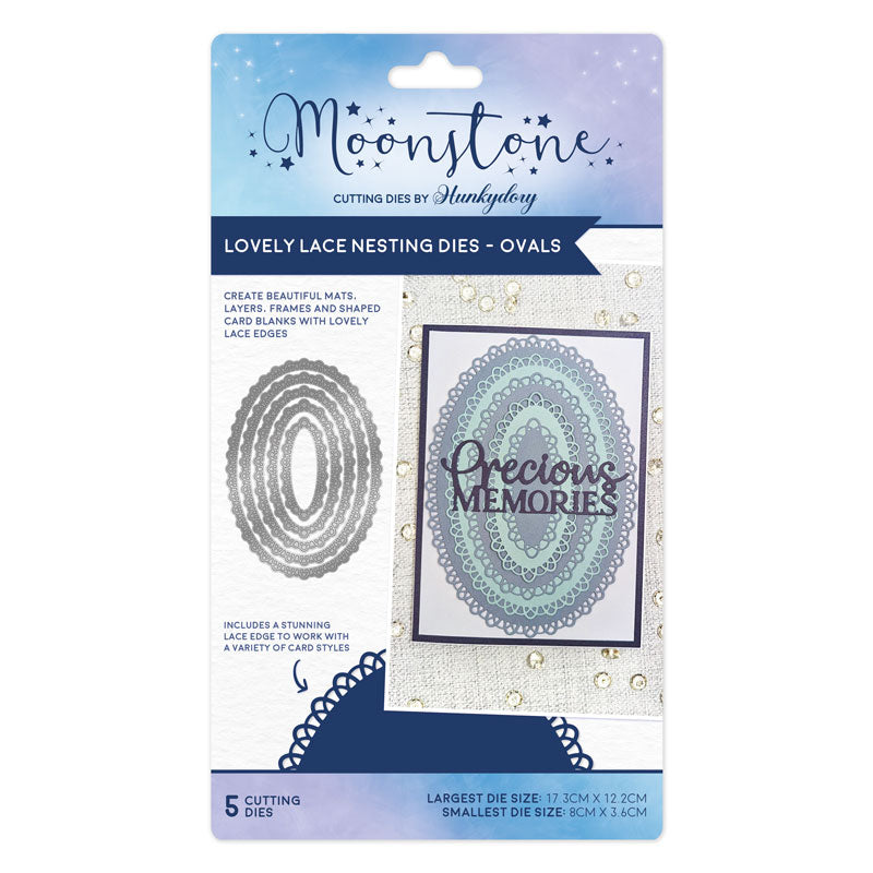 Moonstone Dies - Lovely Lace Nesting Dies - Ovals-1