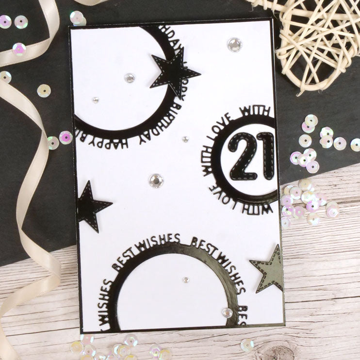 Moonstone Dies - Sentiment Edged Nesting Dies - Circles-5