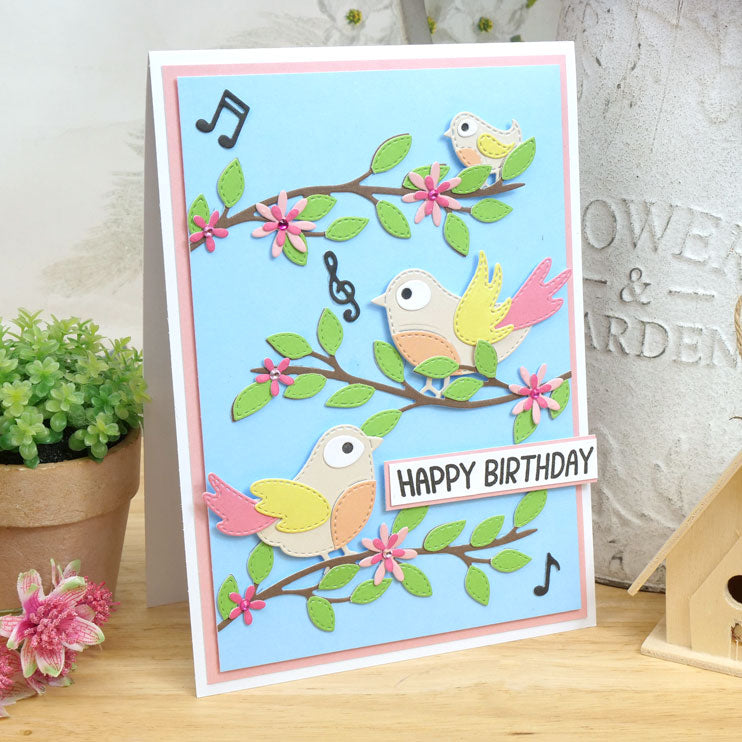 Moonstone Dies - Cute Birds & Branch-3