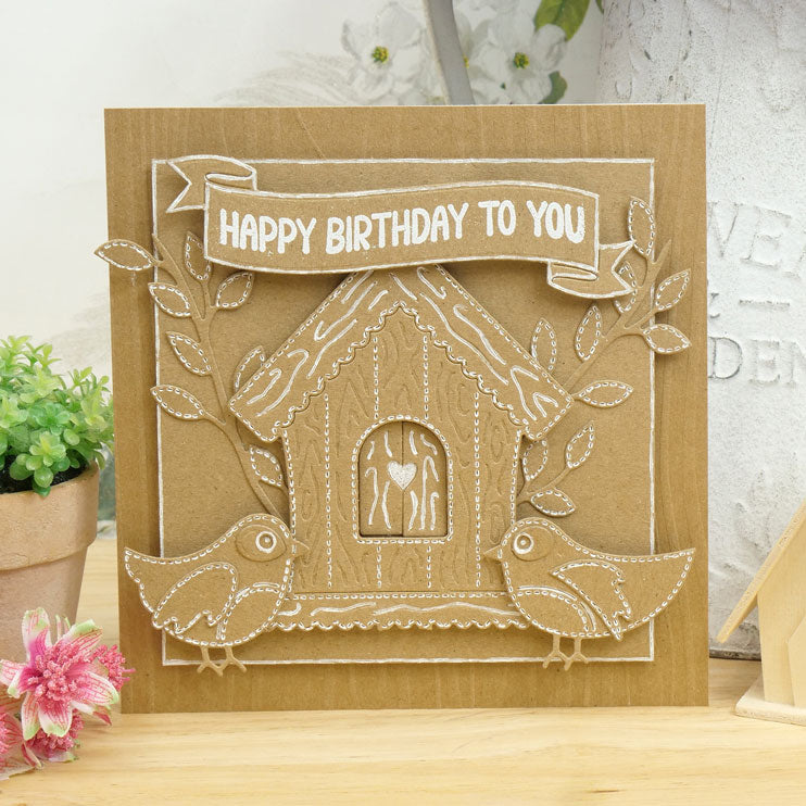 Moonstone Dies - Sweet & Stitched Birdhouse-4