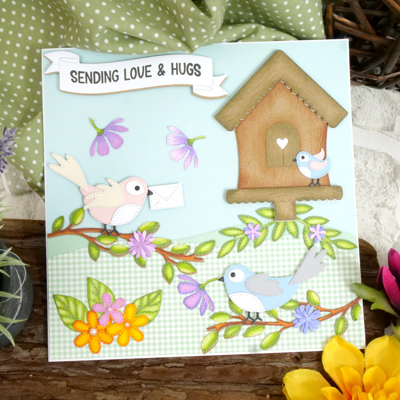 Moonstone Dies - Sweet & Stitched Birdhouse-8