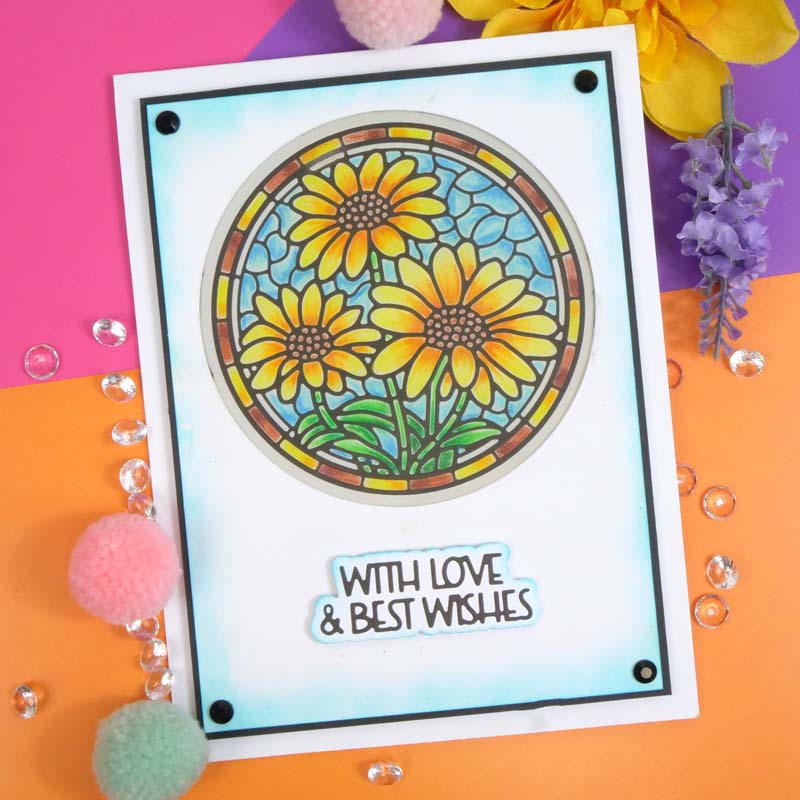 Moonstone Dies - Stained Glass Flowers-2