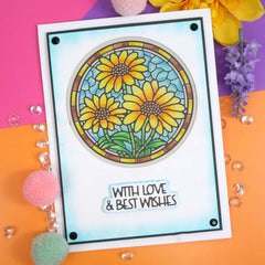 Moonstone Dies - Stained Glass Flowers-2