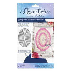 Moonstone Dies - Scalloped Dots Nesting Dies - Ovals-1