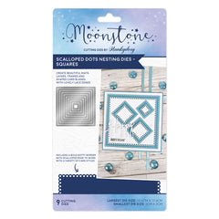 Moonstone Dies - Scalloped Dots Nesting Dies - Squares-1