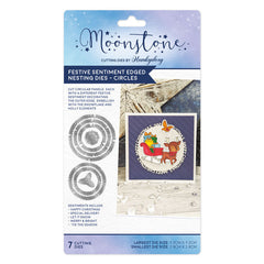 Moonstone Dies - Festive Sentiment Edged Nesting Dies - Circles-1