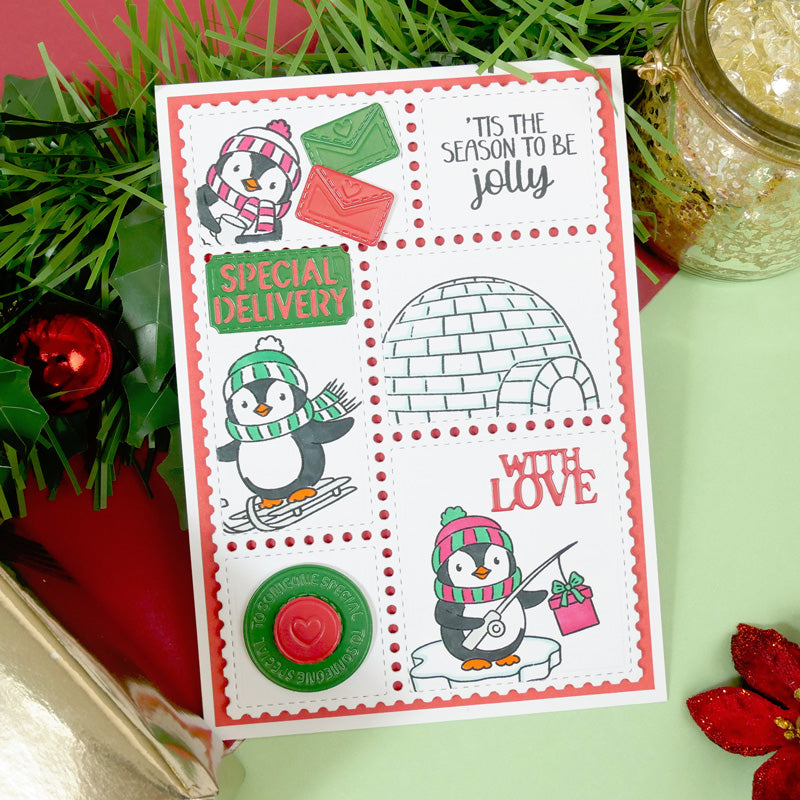 For the Love of Stamps - Playful Penguins-9