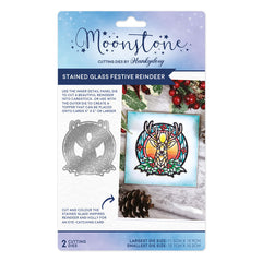 Moonstone Dies - Stained Glass Festive Reindeer-1
