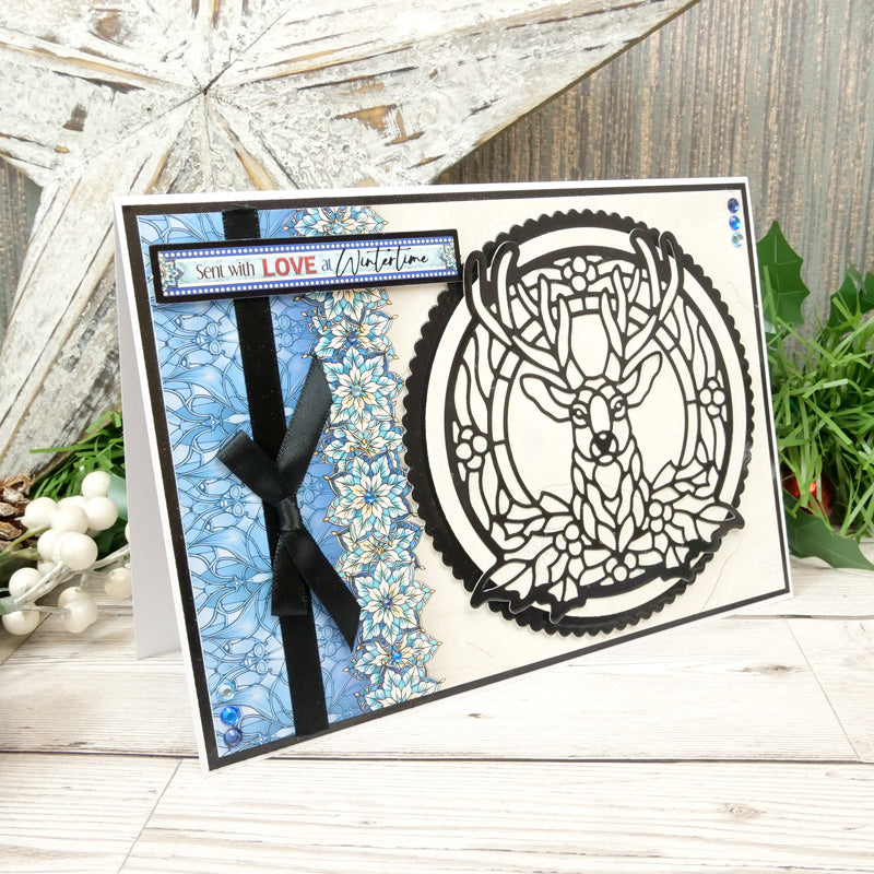 Moonstone Dies - Stained Glass Festive Reindeer-4