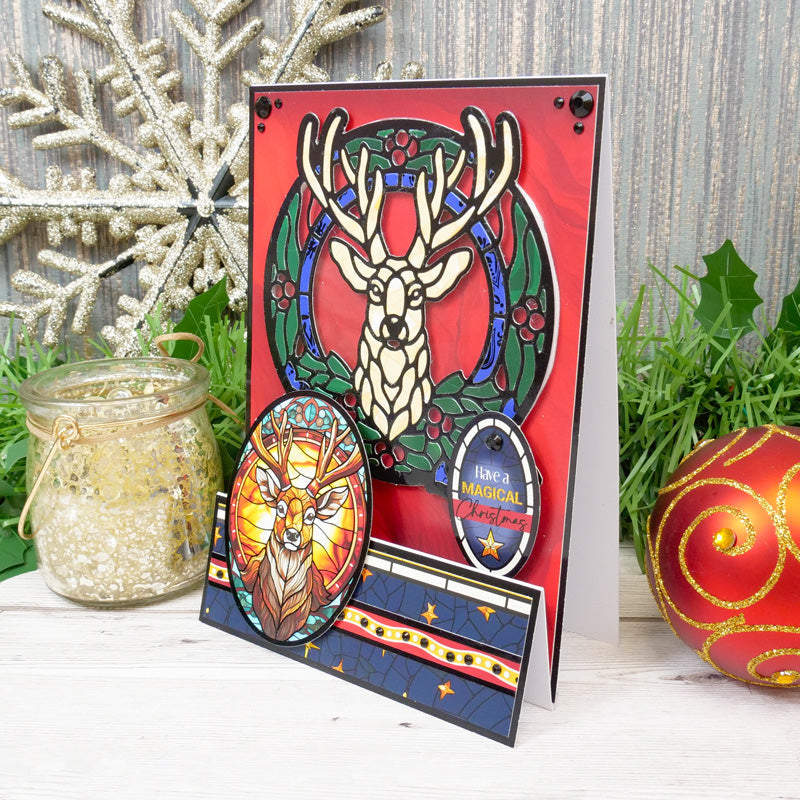 Moonstone Dies - Stained Glass Festive Reindeer-5