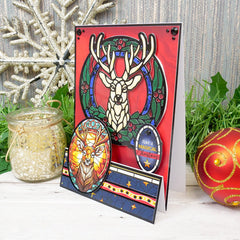Moonstone Dies - Stained Glass Festive Reindeer-5