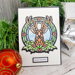 Moonstone Dies - Stained Glass Festive Reindeer-6