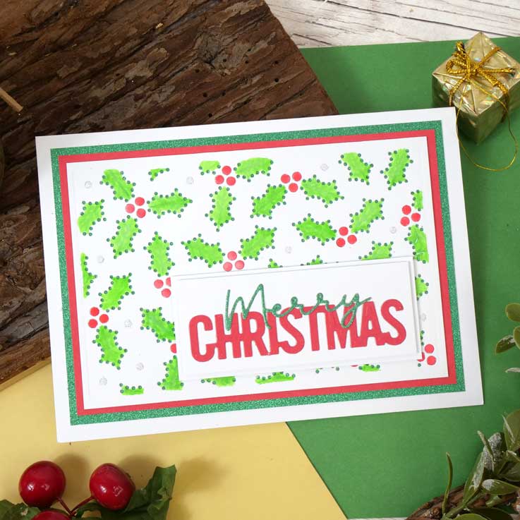 Moonstone Dies - Pierced Holly Background Panel-2