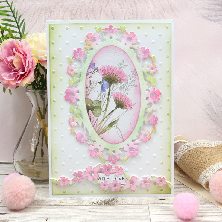 Moonstone Dies - Blossoming Oval Frame & Flourishes-9
