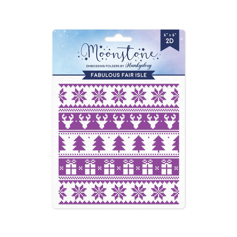 Moonstone Embossing Folders - Fabulous Fair Isle-1