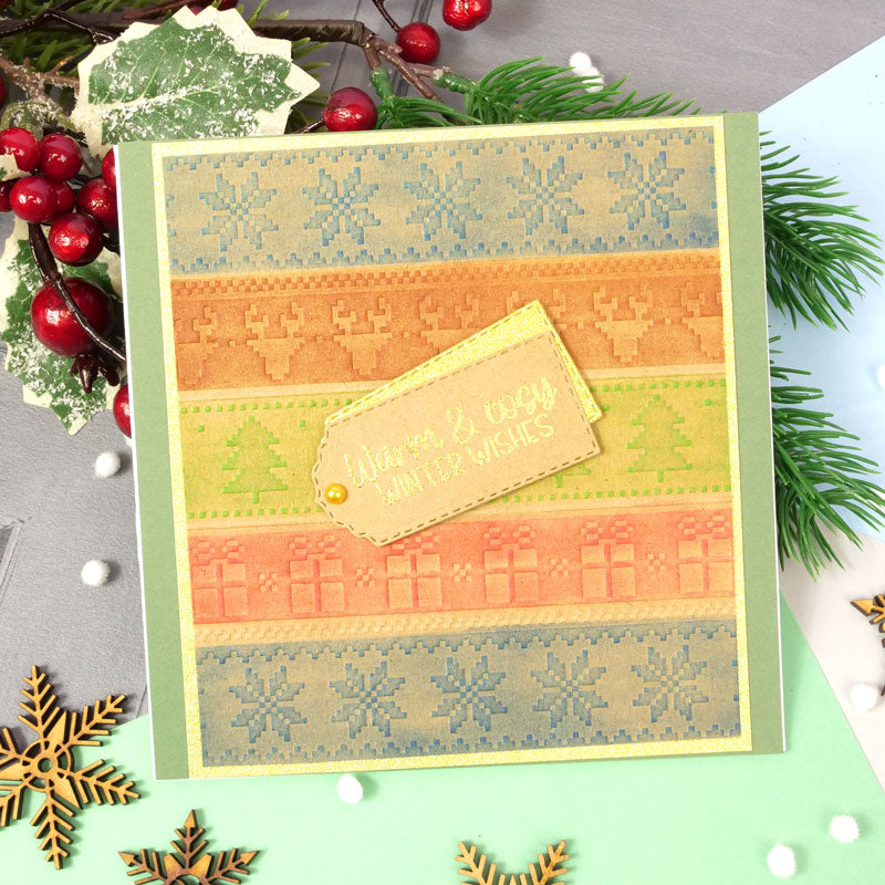 Moonstone Embossing Folders - Fabulous Fair Isle-4