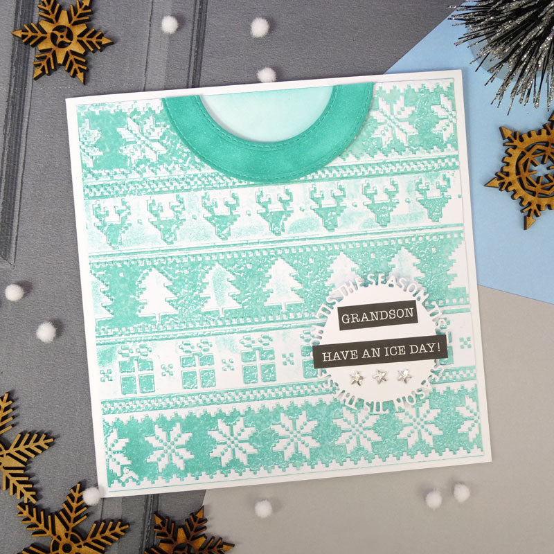 Moonstone Embossing Folders - Fabulous Fair Isle-5