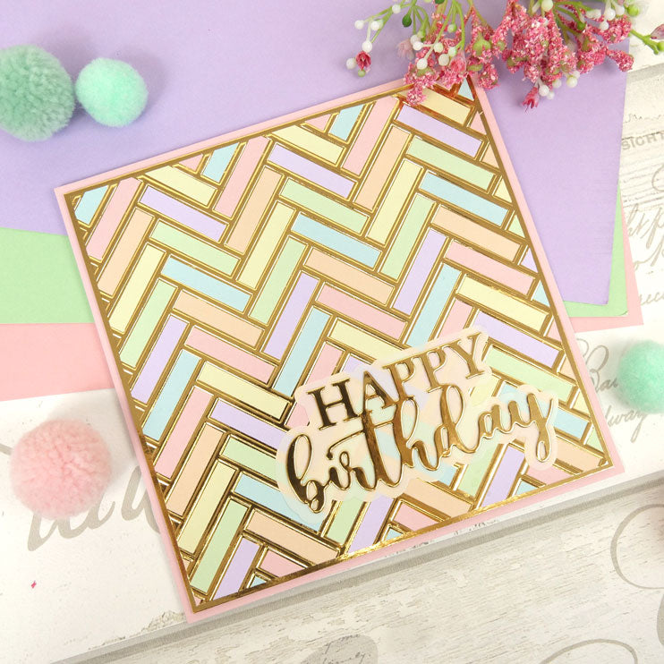 Moonstone Embossing Folders - Herringbone-4