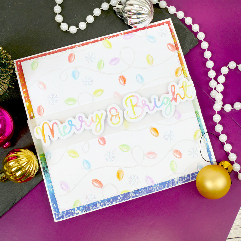 Moonstone Embossing Folders - Christmas Lights-3