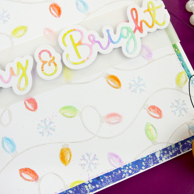 Moonstone Embossing Folders - Christmas Lights-4