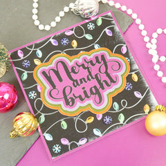 Moonstone Embossing Folders - Christmas Lights-6