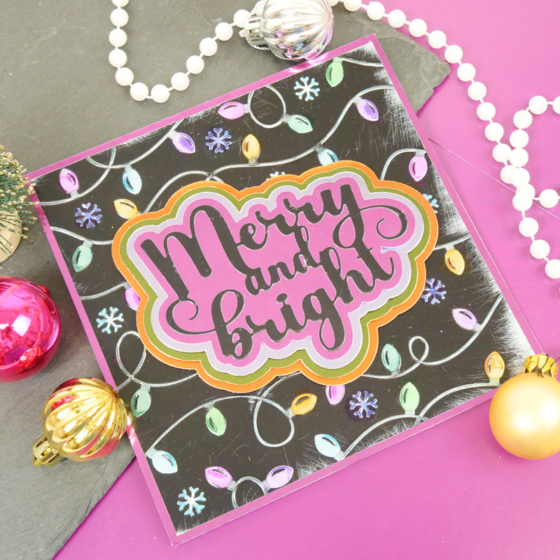 Moonstone Embossing Folders - Christmas Lights-6