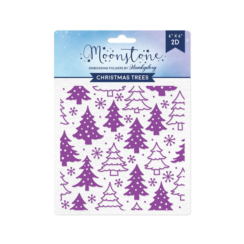 Moonstone Embossing Folders - Christmas Trees-1