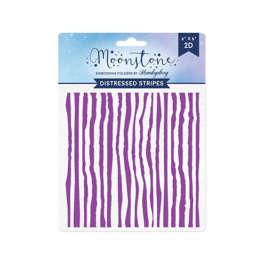 Moonstone Embossing Folders - Distressed Stripes-1