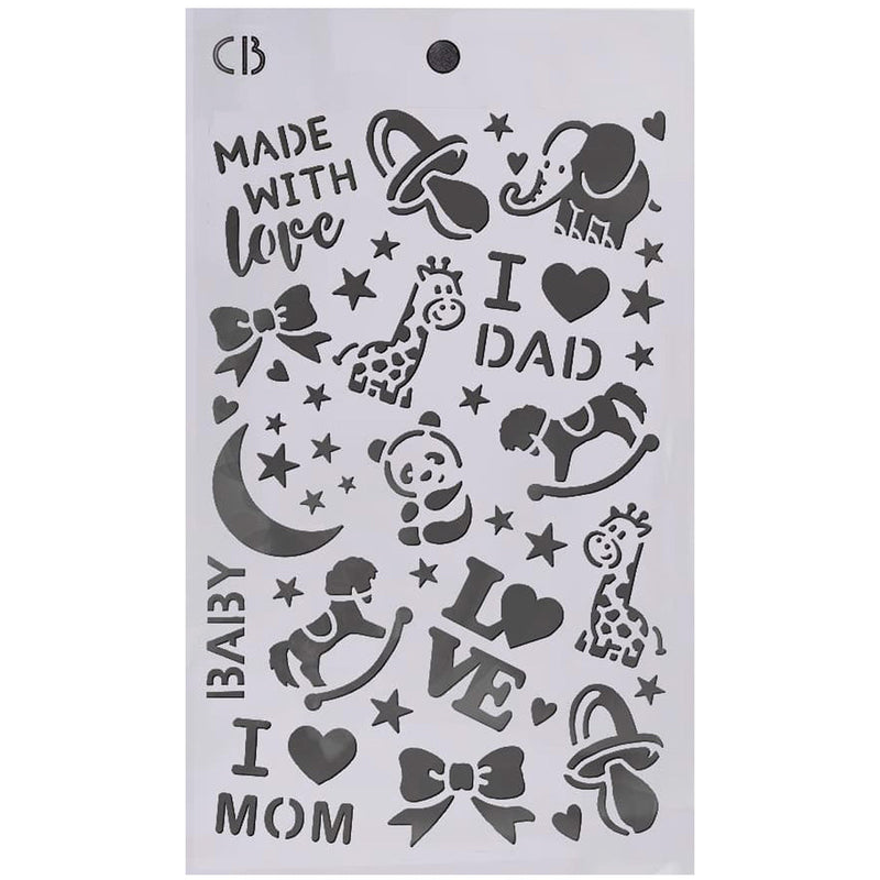 Toy Shop Stencil Mix 5"X8"– Triple Layer Set (3 Unique Designs)-3