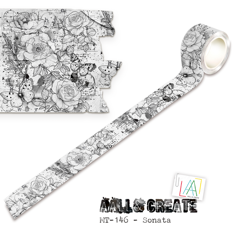 AALL and Create - Washi Tape 25mm x 10m - Sonata (Layer-It-Up)-1