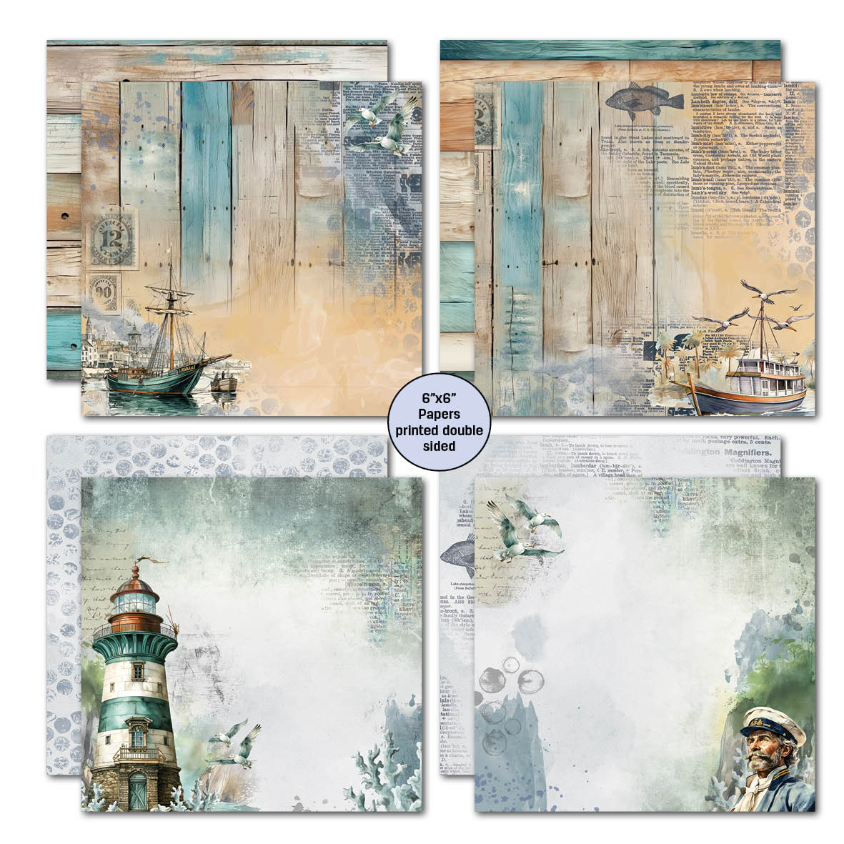 Paquete de papel de 6x6 Maritime Tides de 3Quarter Designs-2