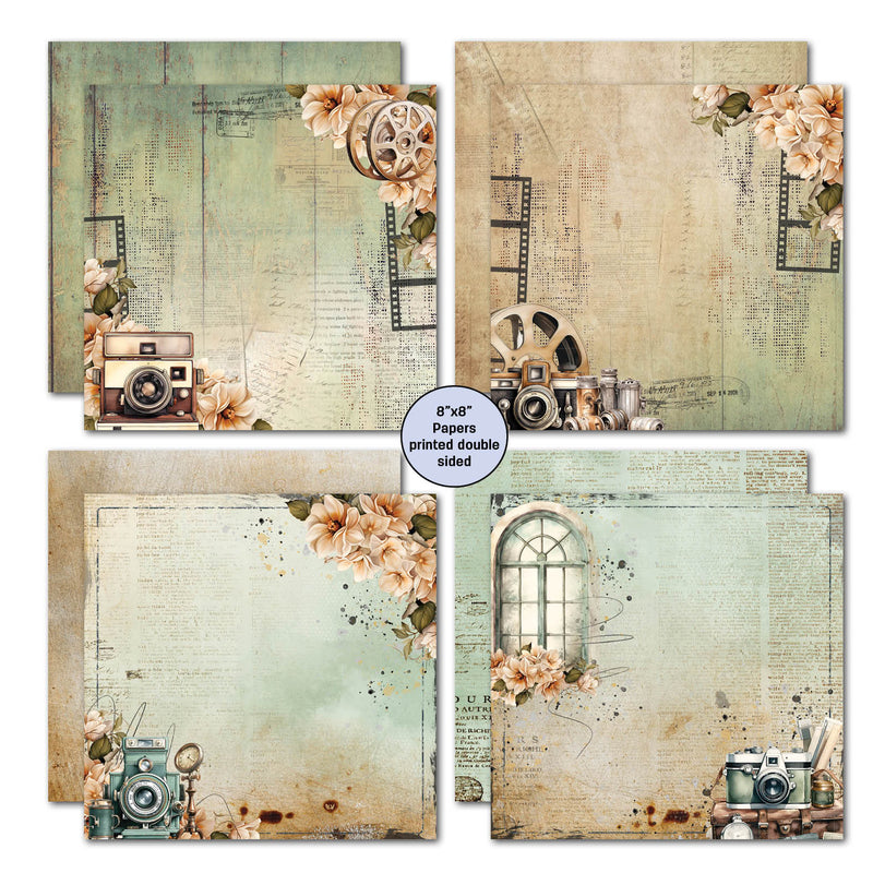 3Quarter Designs Moments capturés Pack de papiers 20x20 cm-3