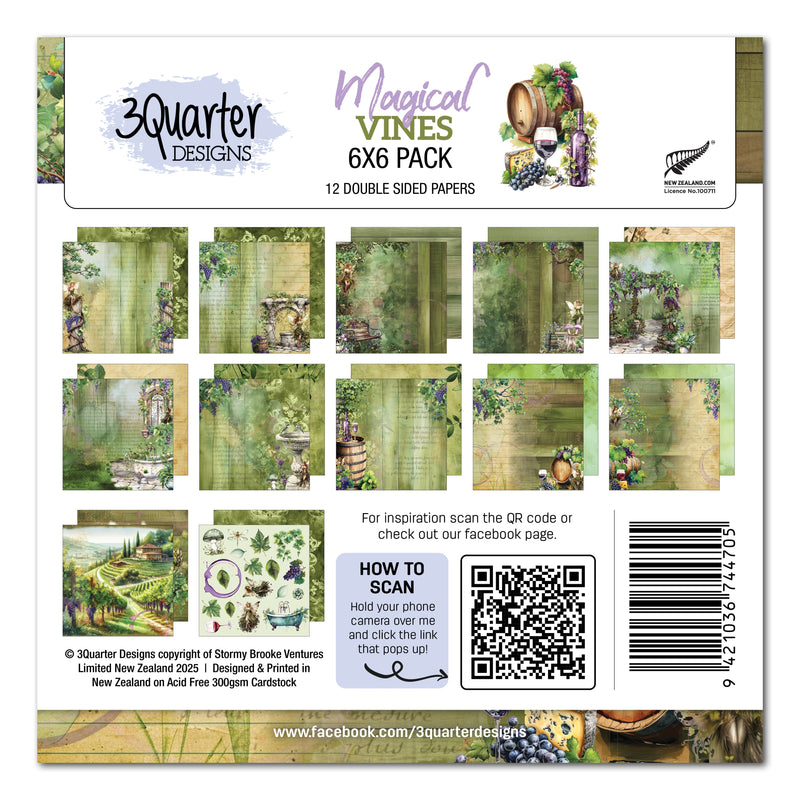 3Quarter Designs Magical Vines 6x6 Paper Pack-1