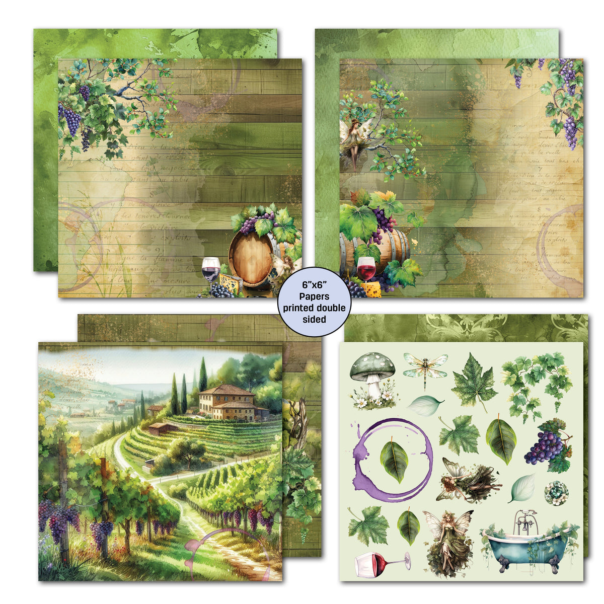 3Quarter Designs Magical Vines 6x6 Paper Pack-4