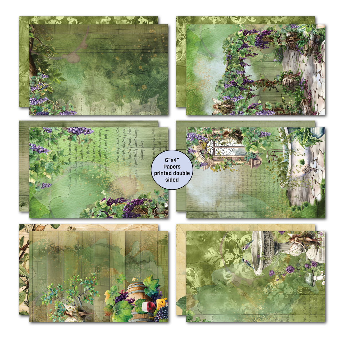 3Quarter Designs Magical Vines  6x4 Card Pack-4