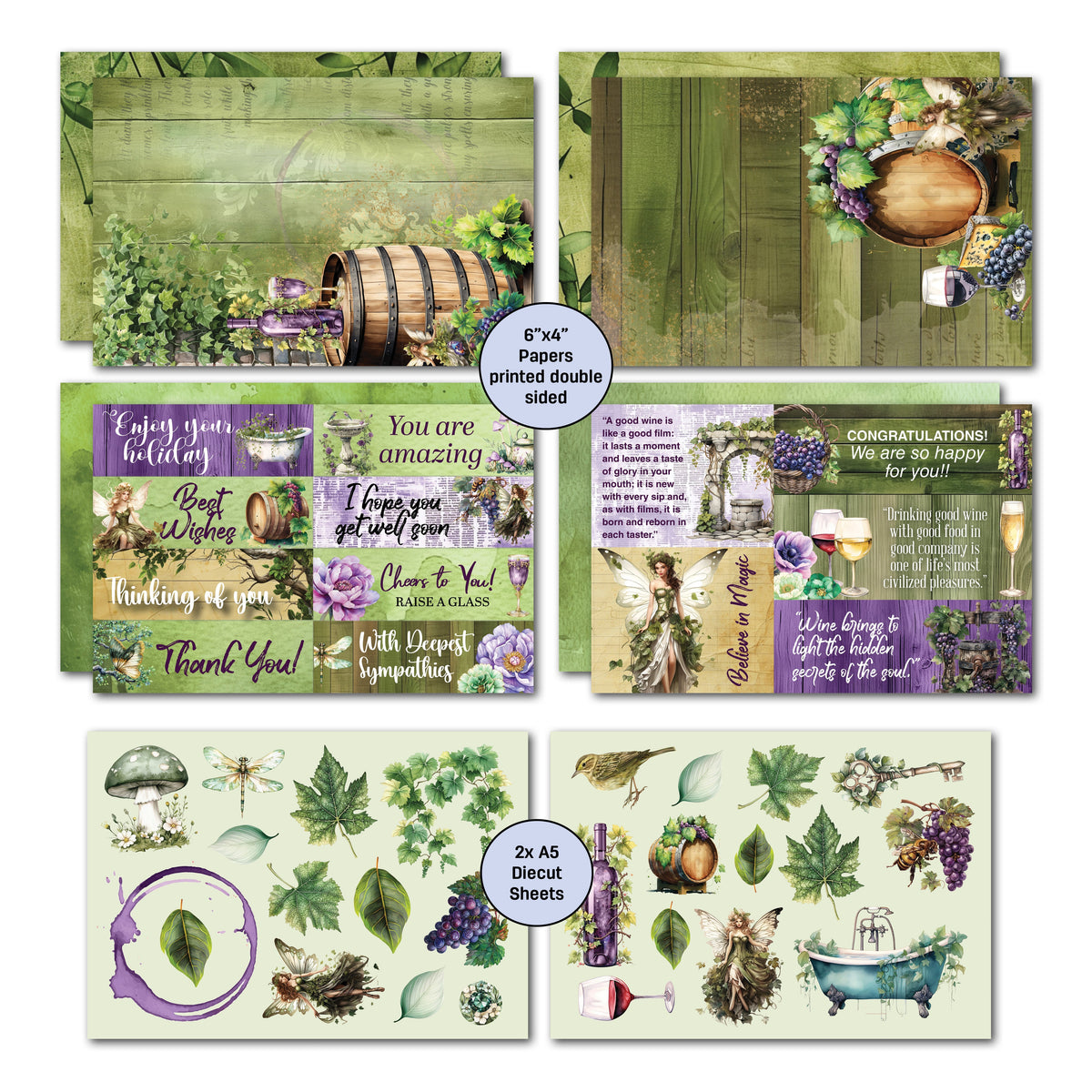 3Quarter Designs Magical Vines  6x4 Card Pack-5