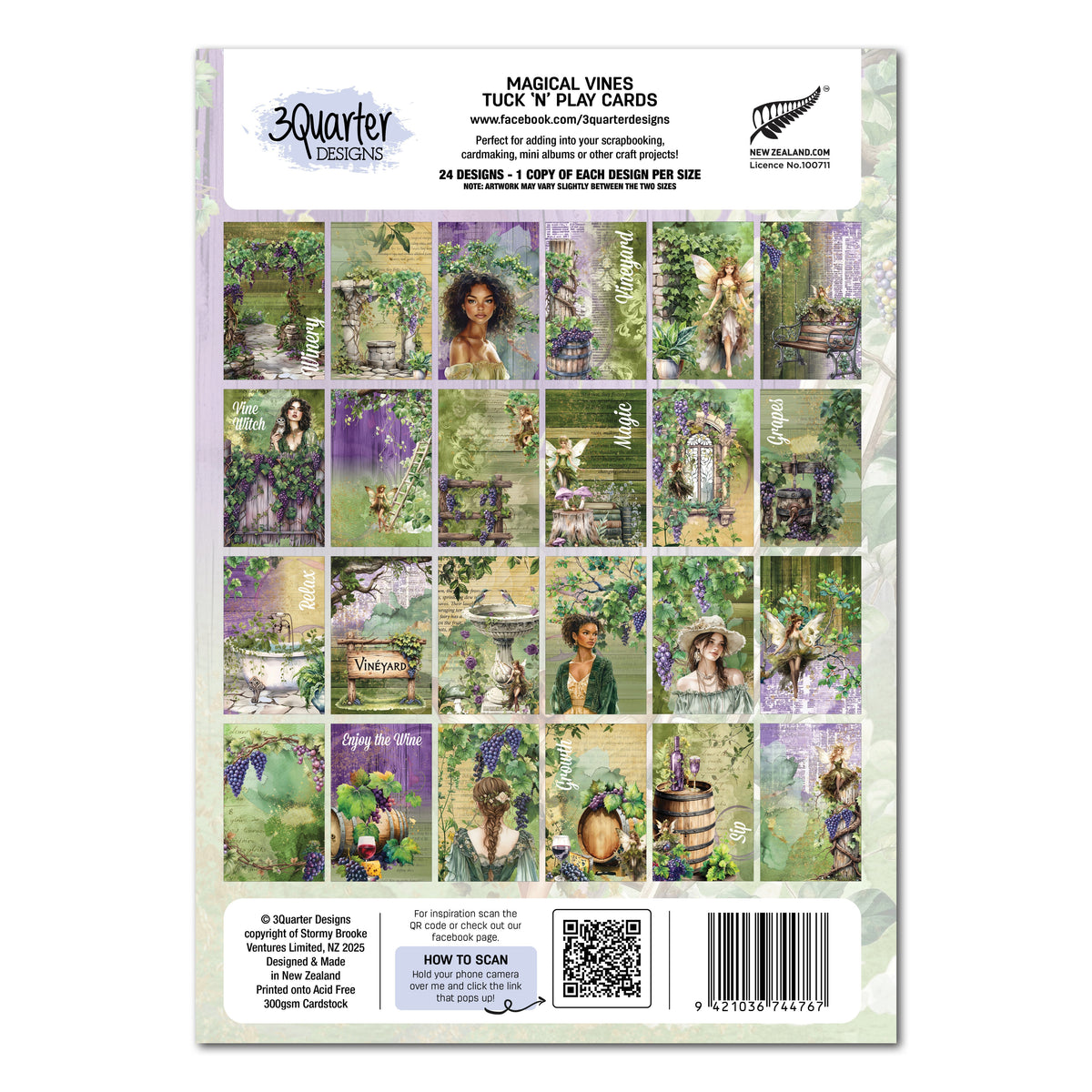 3Quarter Designs Magical Vines - Tuck N Play Cards-2