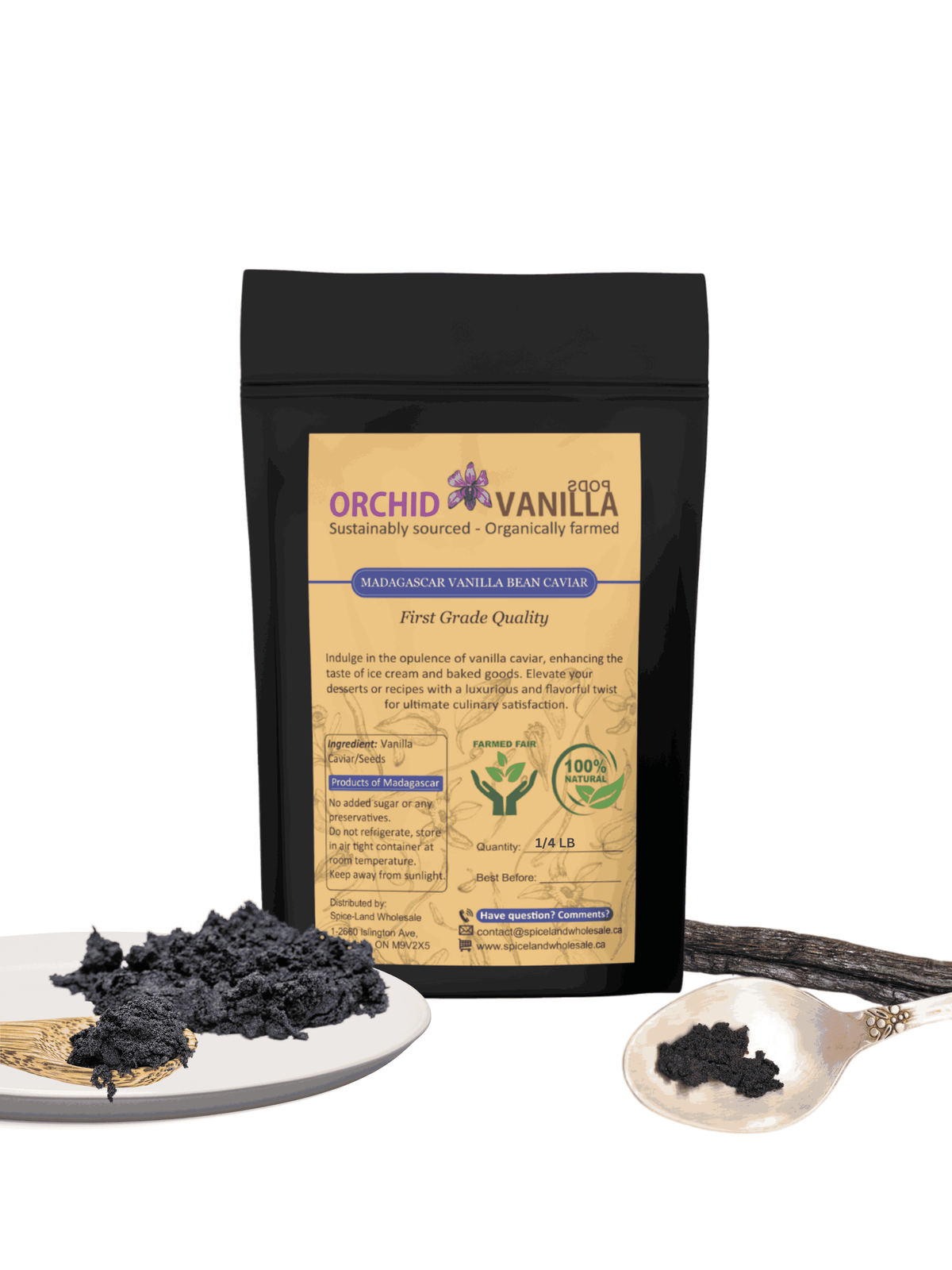 Madagascar Vanilla Bean Seeds/Caviar Gourmet <br> First Grade-8