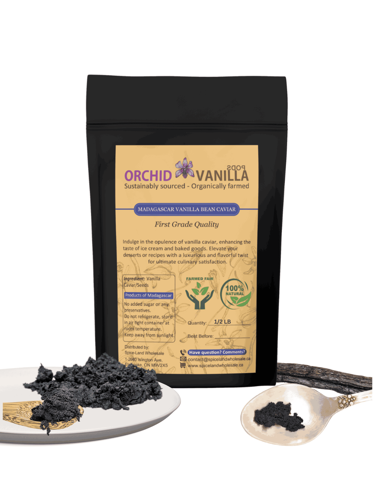 Madagascar Vanilla Bean Seeds/Caviar Gourmet <br> First Grade-7