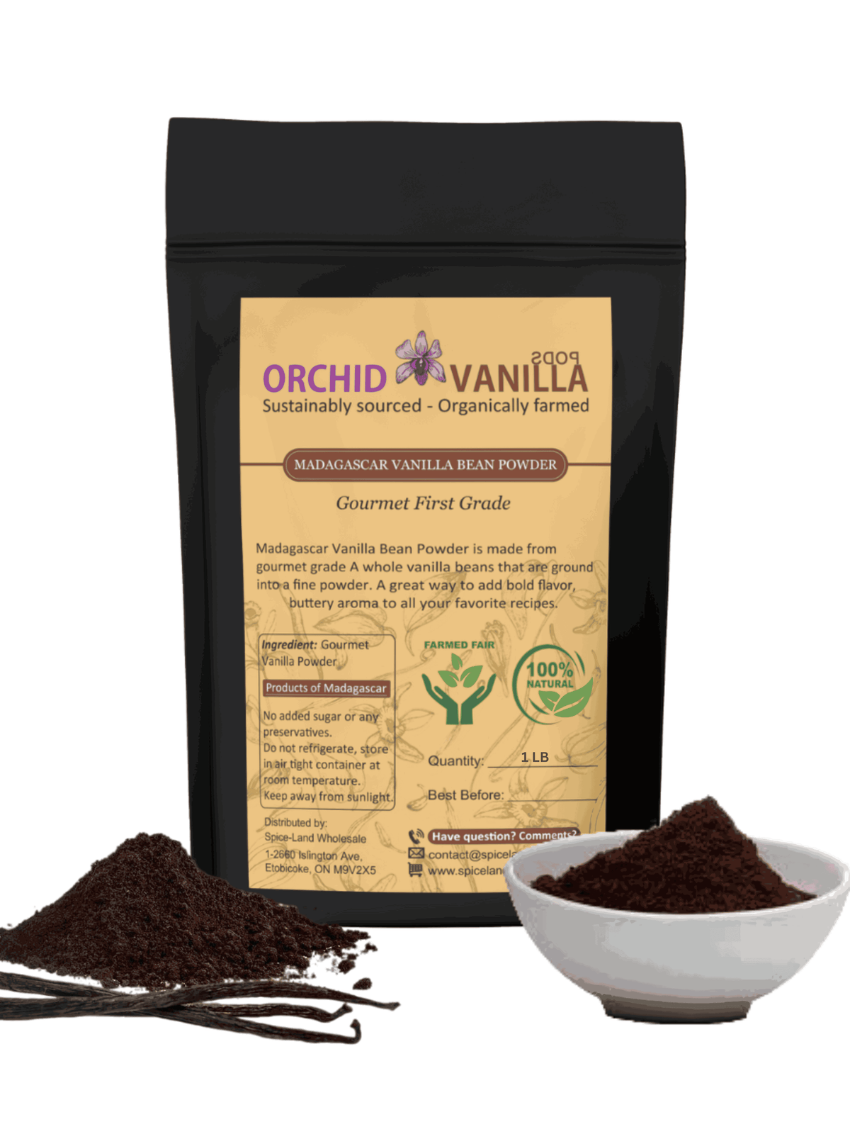 Madagascar Ground Vanilla Bean Powder Gourmet <br> First Grade<BR>-6