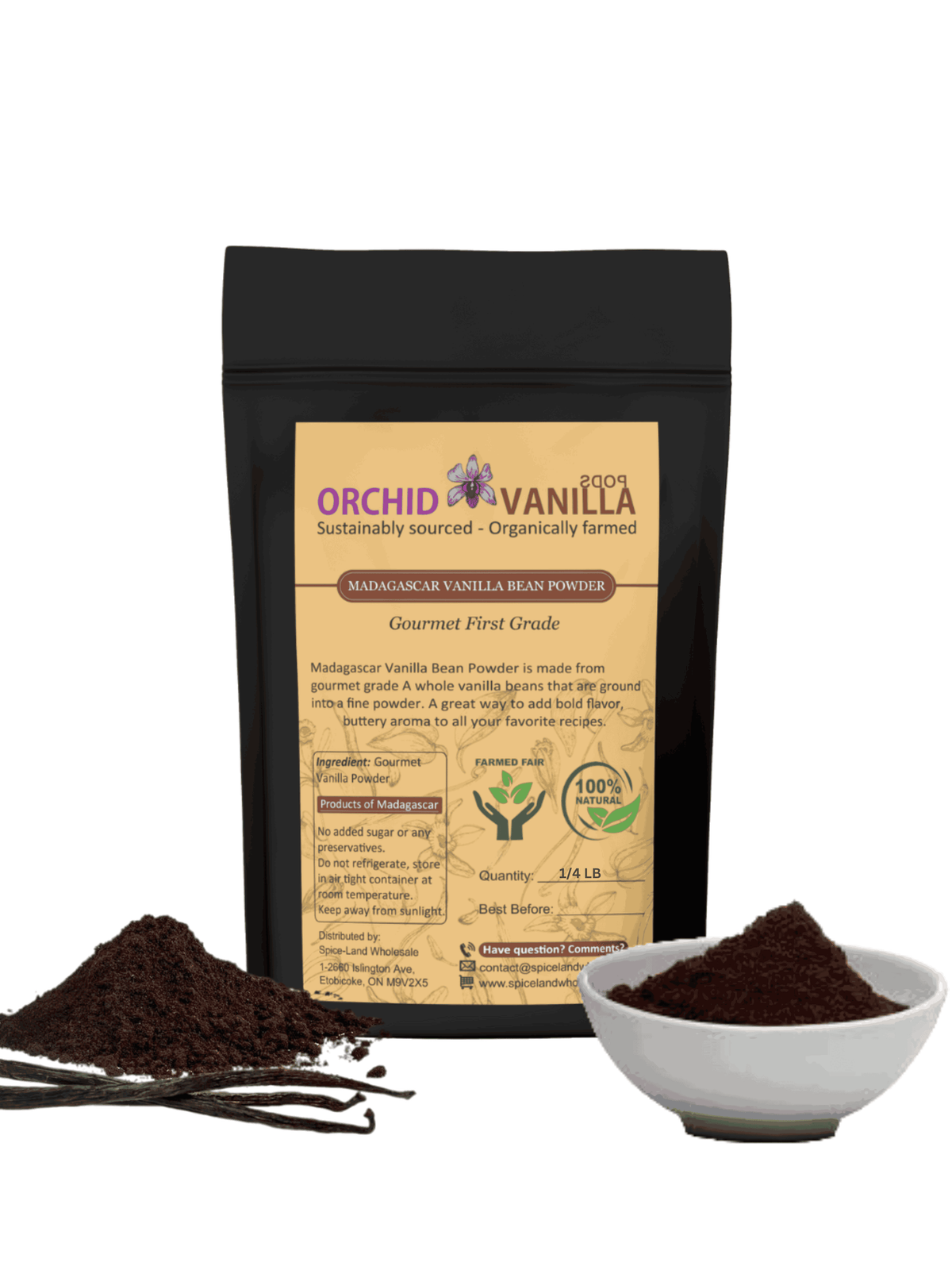 Madagascar Ground Vanilla Bean Powder Gourmet <br> First Grade<BR>-8