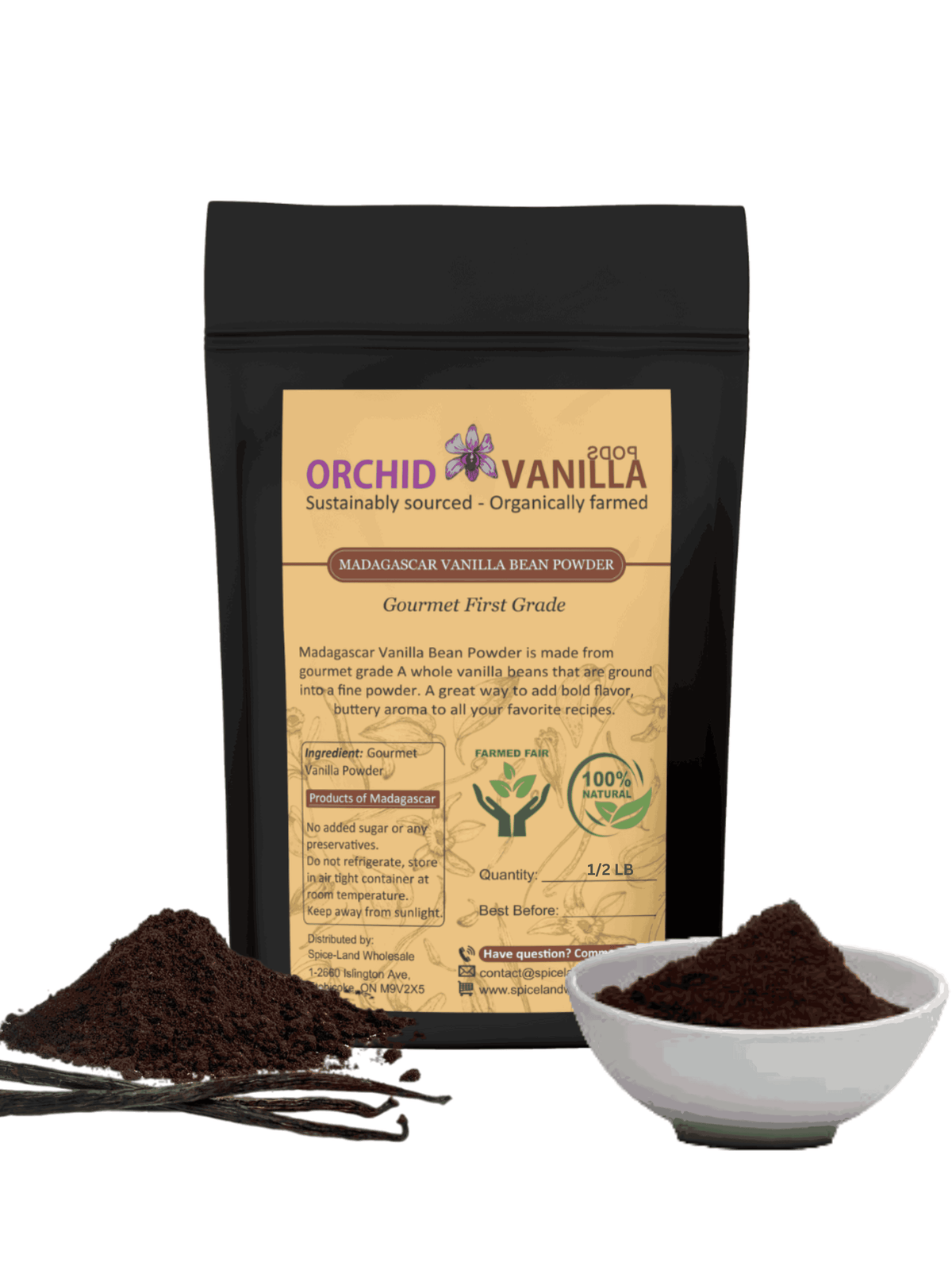 Madagascar Ground Vanilla Bean Powder Gourmet <br> First Grade<BR>-7