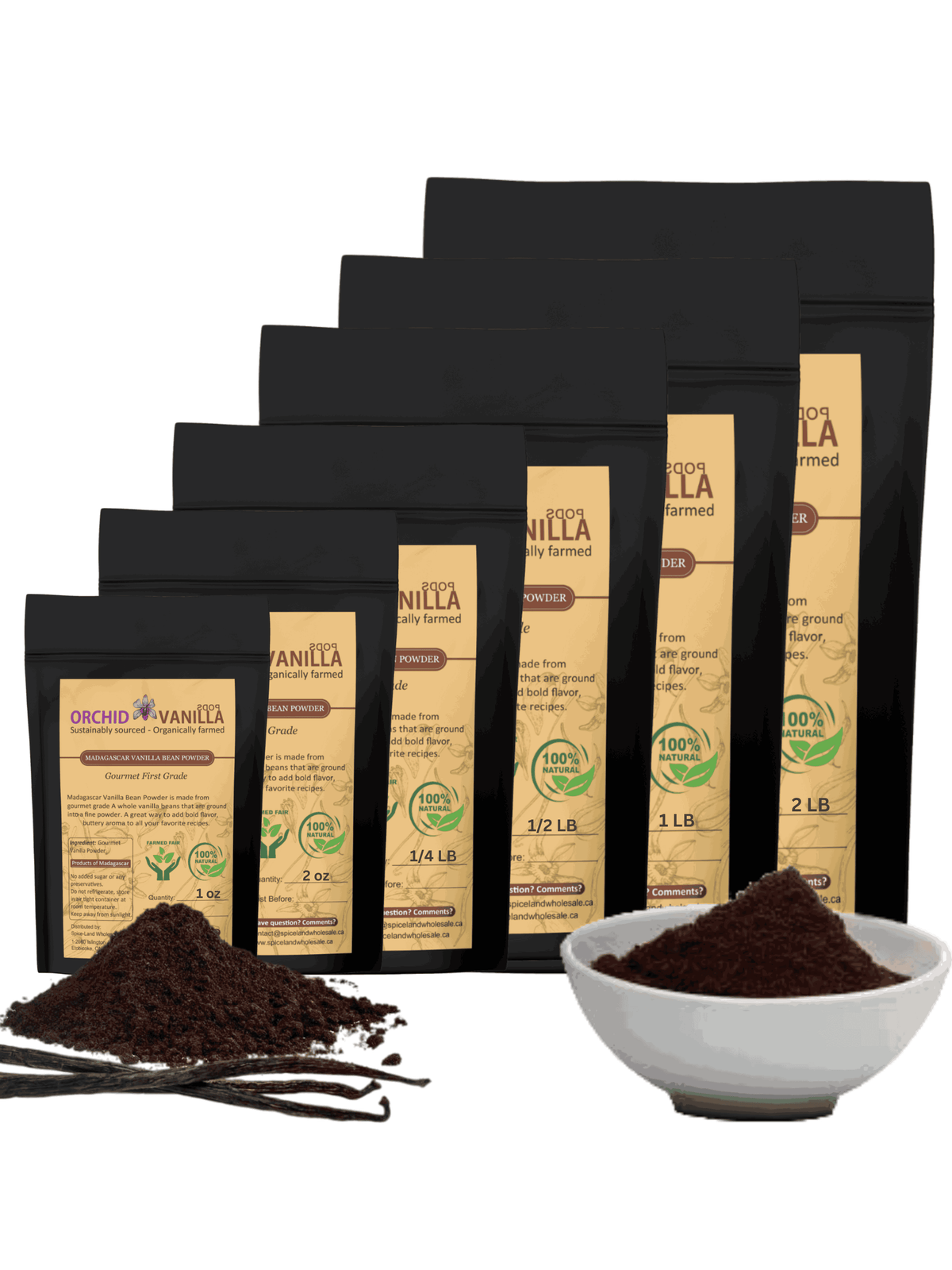 Madagascar Ground Vanilla Bean Powder Gourmet <br> First Grade<BR>-11