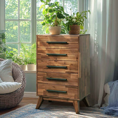 Cómoda de madera maciza Linea-15