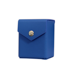 Blue - Hard Shell - Textured Leather - Deck Box - With Belt Loop-3