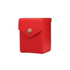 Red Mach 2 Deck Box - Hard Shell - Textured Vegan Leather-3