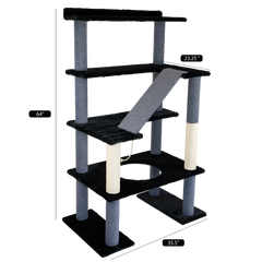 Maine Coon 65" Cat Tower - 5-Level Cat Tree-9