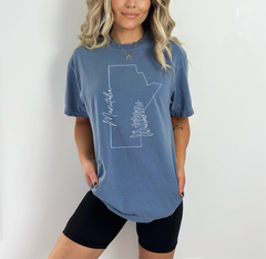 Manitoba Line Art Unisex T-shirt-1