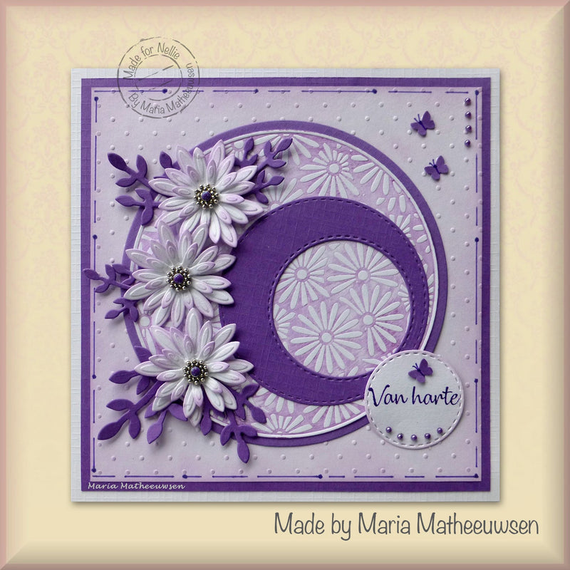 Nellie's Choice Stamping Die Round - Margerites-2